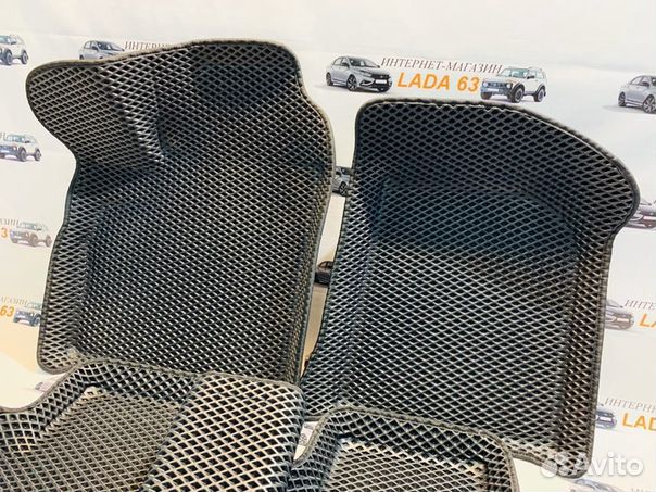 Ковры EVA 3D с бортами для Лада Приора brtx-20005