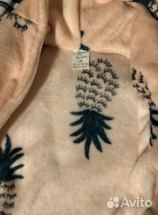 Махровый банный халат с рисунком 50 размер