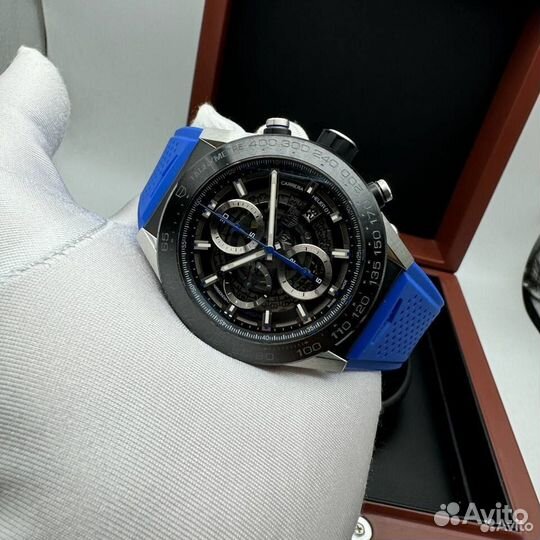 Tag Heuer Carrera steel blue часы