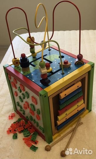 Детский развивающий куб 30х30х30 (бизикуб)