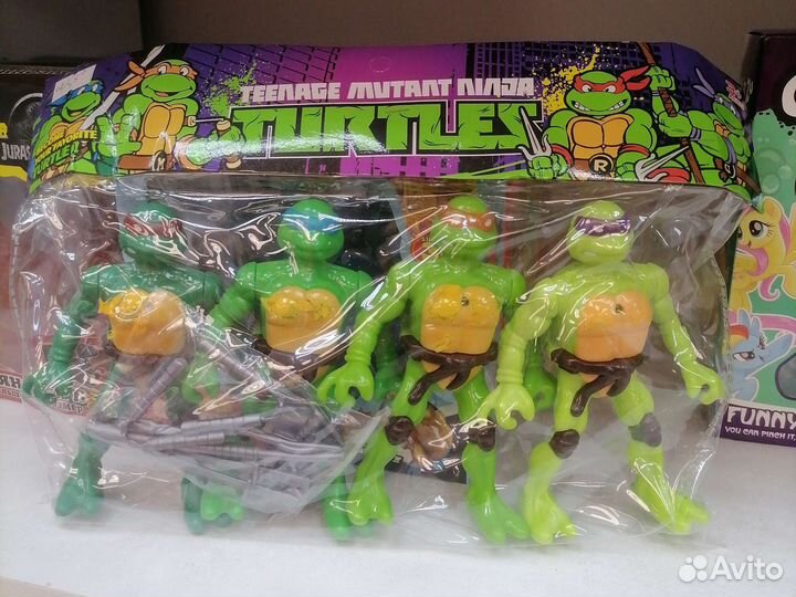 Черепашка-ниндзя набор 4 фигуры