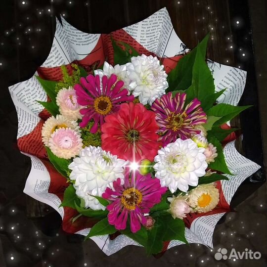 Букеты.Цветы.Георгины.Гладиолусы.хризантемыромашки