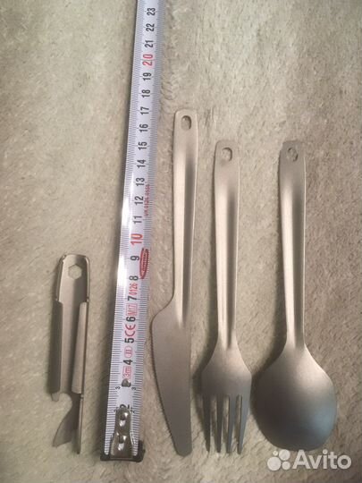 Титановые ложка вилка нож