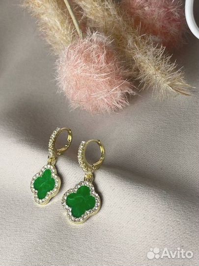 Серьги van cleef