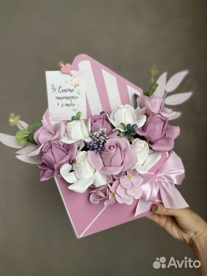 Букет из мыльных цветов, мыльные розы