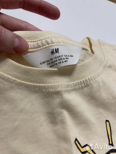 Футболка H&M 6-8 лет новая