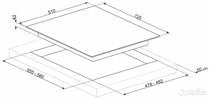 Варочная поверхность smeg PX375