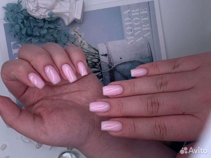 Маникюр с покрытием, наращивание ногтей