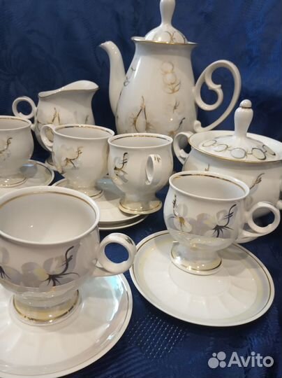 Кофейный фарфоровый сервиз СССР
