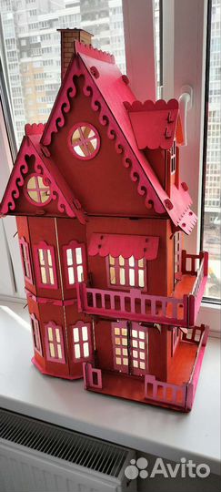 Домик кукольный деревянный для барби