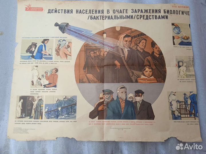 Учебные плакаты СССР по гражданской обороне