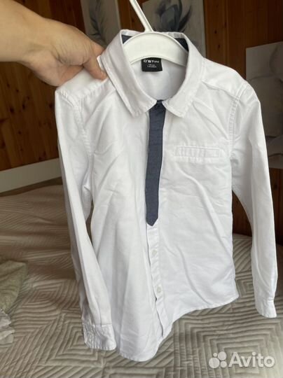 Рубашка белая для мальчика 116 размер