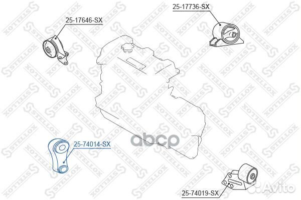 25-74014-SX подушка двс передняя Nissan Almera