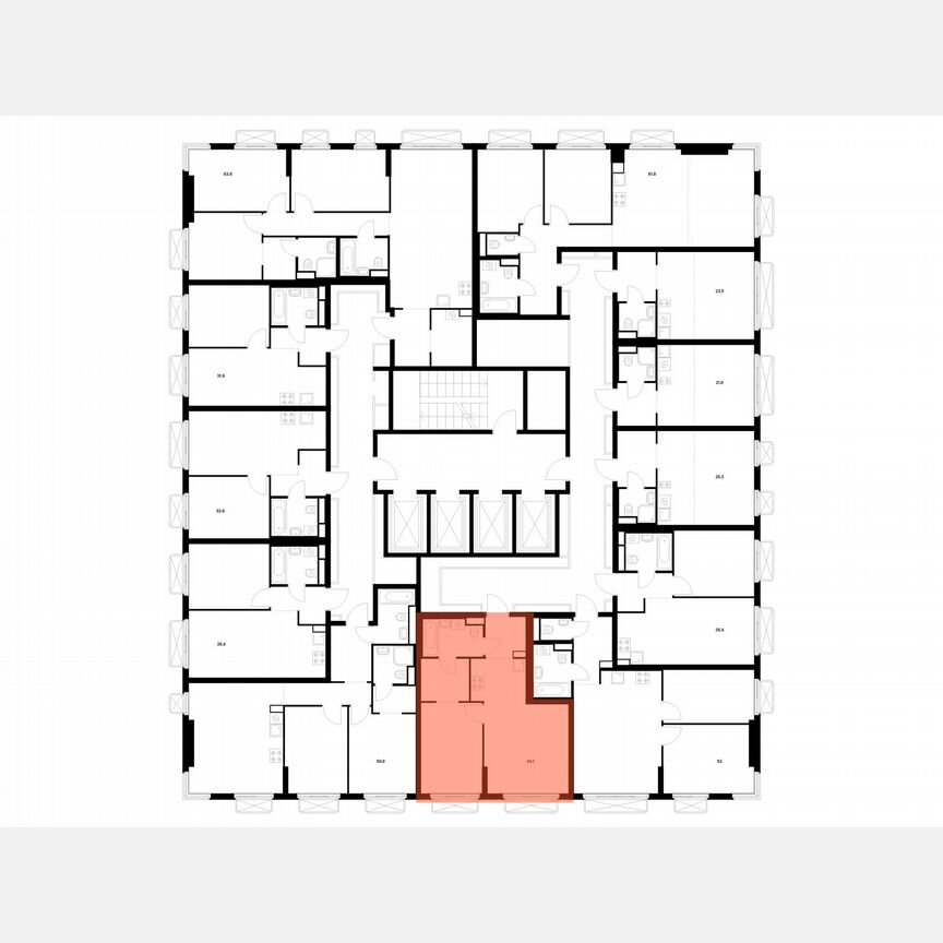1-к. квартира, 43,1 м², 21/26 эт.