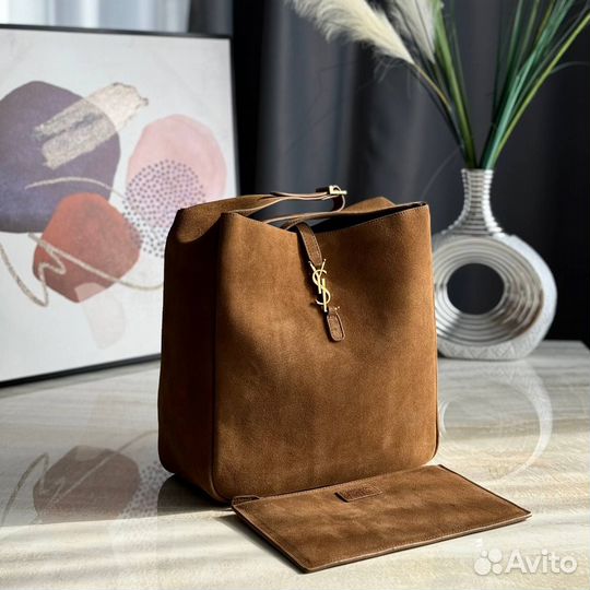 Сумка ведерко YSL замшевая