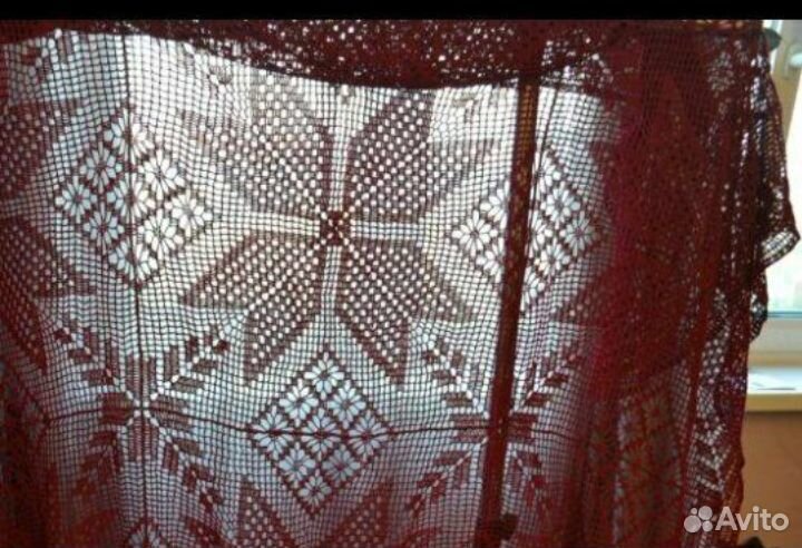 Скатерть Бордо, вязанная крючком 180X180
