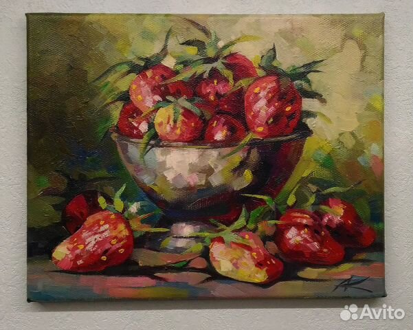 Картина маслом. Клубника