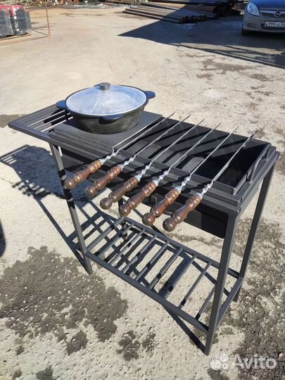 Мангал с печью под казан