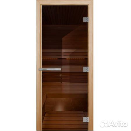 Дверь стеклянная 70х190 см (10 мм) Эталон Бронза