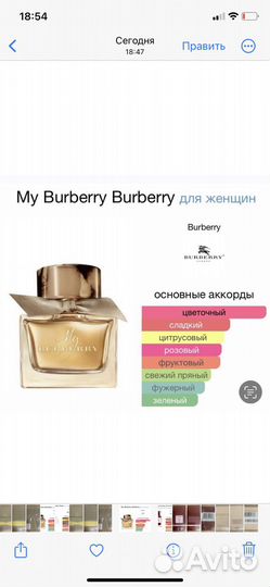 My burberry тупоетная вода