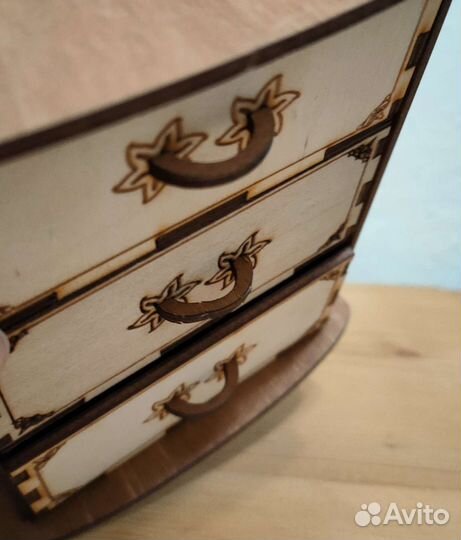 Деревянная шкатулка из фанеры мелочей украшений