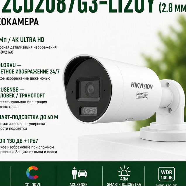 IP-Камера DS-2CD2087G3-LI2UY(2.8mm)