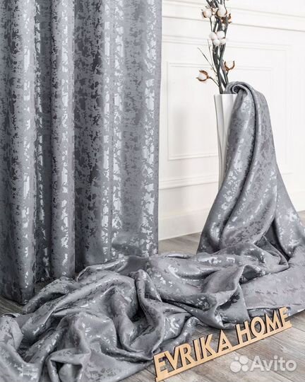 Мраморные шторы Версаль серый