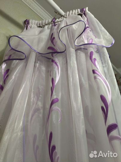 Штора тюль в комнату новая