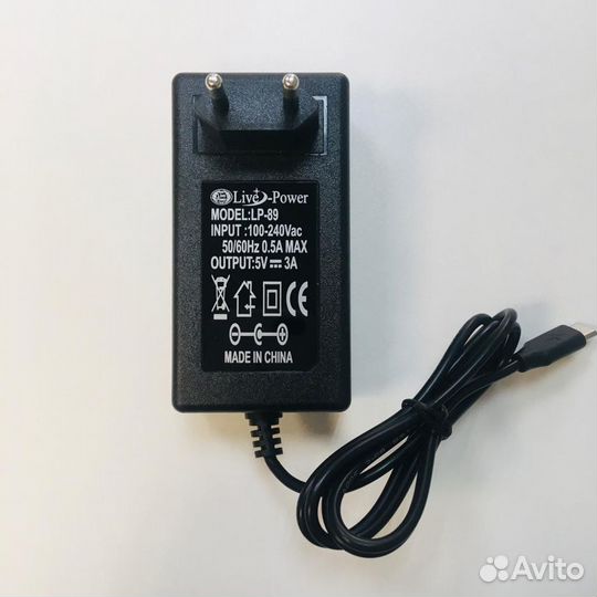 Блок питания LP- 89 (5V,3A) штекер Type-C