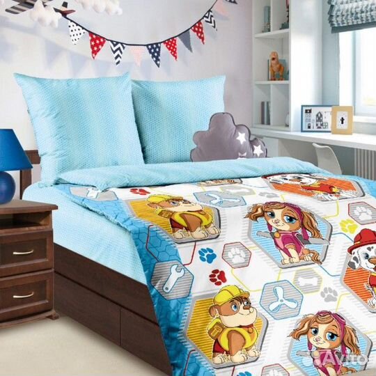 Постельное бельё 1,5сп лидертекс 'Спасатели' 145х2