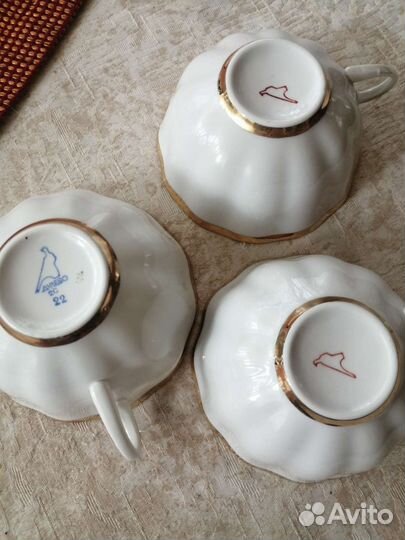 Чашки белые дулево СССР