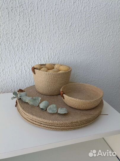 Корзины, салфетки из джута