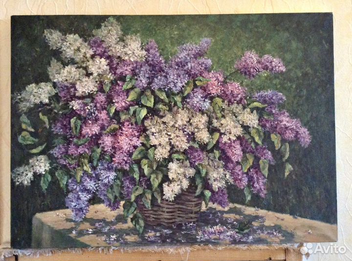 Картина маслом сирень 50x70