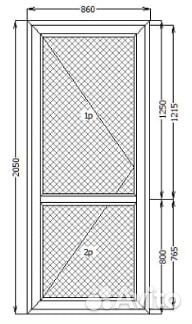 Пвх двери 860*2050