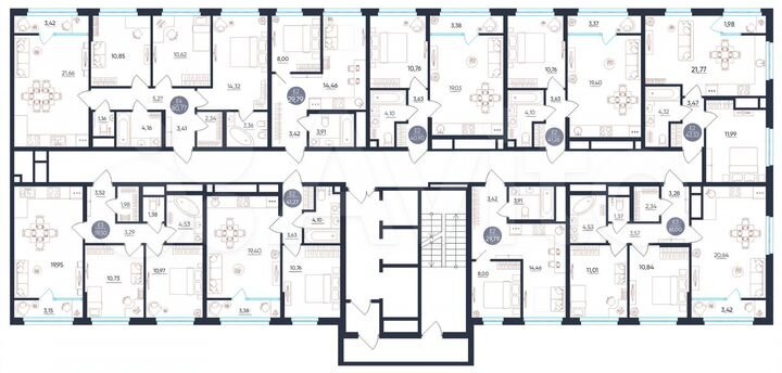 3-к. квартира, 80,8 м², 17/25 эт.