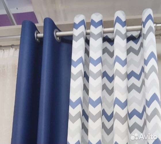 Готовые шторы блэкаут рогожка