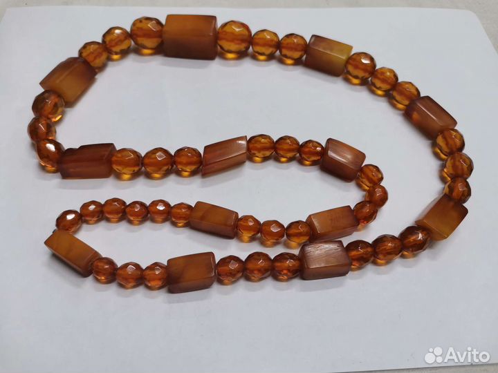 Бусы Янтарные винтажные СССР (Ч)