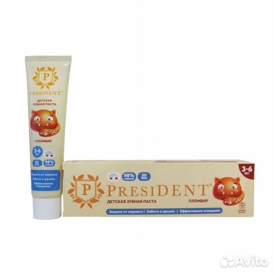 President Зубная паста детская 50 мл Kids от 3 до