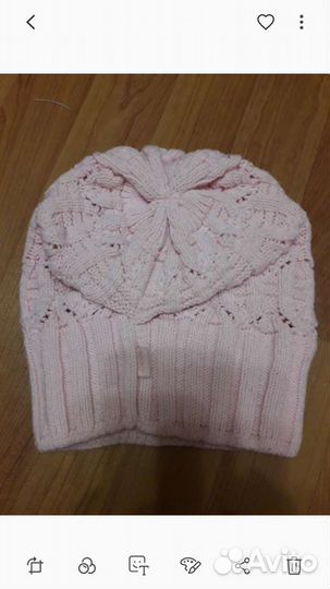 Шапка для девочки деми 3-5 лет