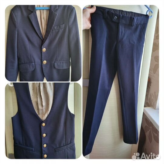 Школьная форма Б/У синяя для мальчика 7-8 лет