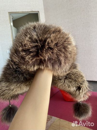 Шапка ушанка зимняя меховая женская