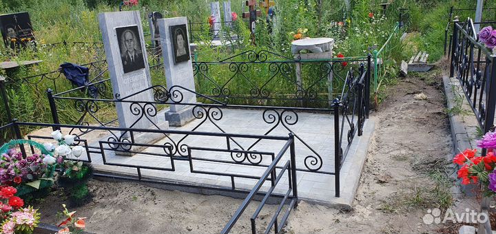 Благоустройство могил/ Памятники/ Плитка/ Ограды