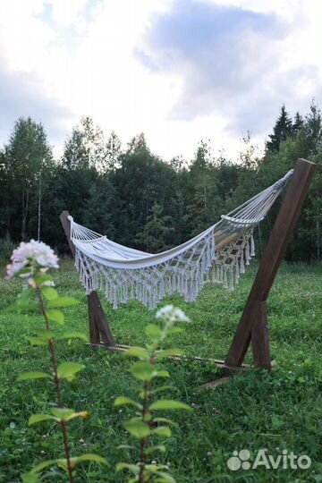 Стойка для гамака деревянная