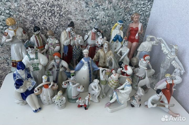 Фарфоровые статуэтки СССР разные лфз полонне