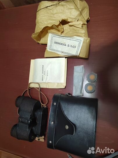 Бинокль армейский Б7х35 СССР новый под пломбой