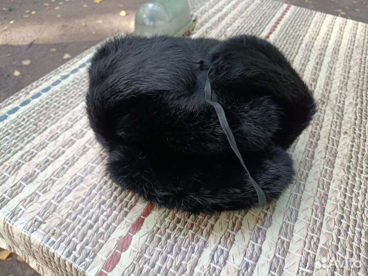 Зимняя шапка ушанка из кролика