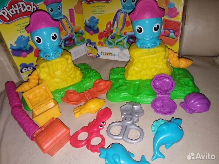 Play-doh веселый осьминог оригинал +пластилин