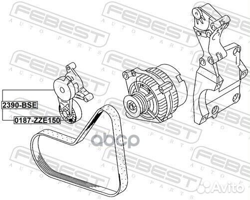 Натяжитель ремня 2390-BSE Febest