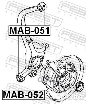 Сайлентблок цапфы mitsubishi galant 92-03 зад.п