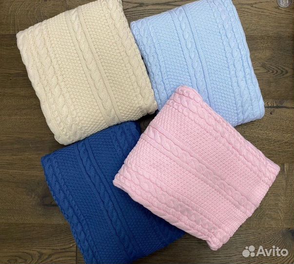 Плед детский вязаный